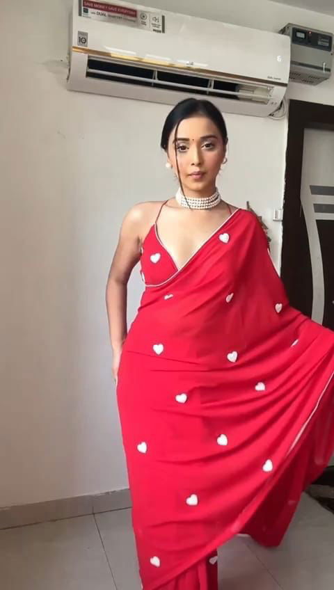 Loving Hart 2 Red Colour Georgette Sarees Catalog